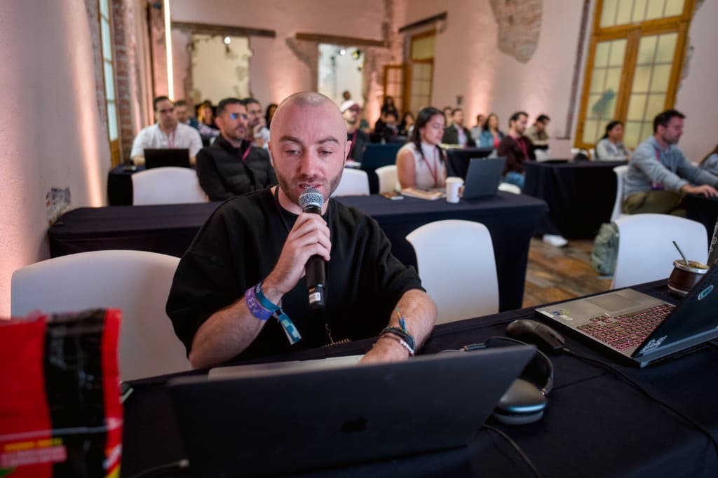 Harry speaking to a workshop audience